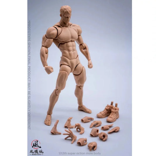 In Stock 1/12 Scale Toys Three Colors Super Flexible Male Body Model Fit 6'' Action Figures Birthday Gift Collectible
